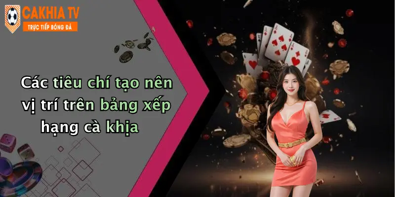 Các tiêu chí tạo nên vị trí trên bảng xếp hạng cà khịa