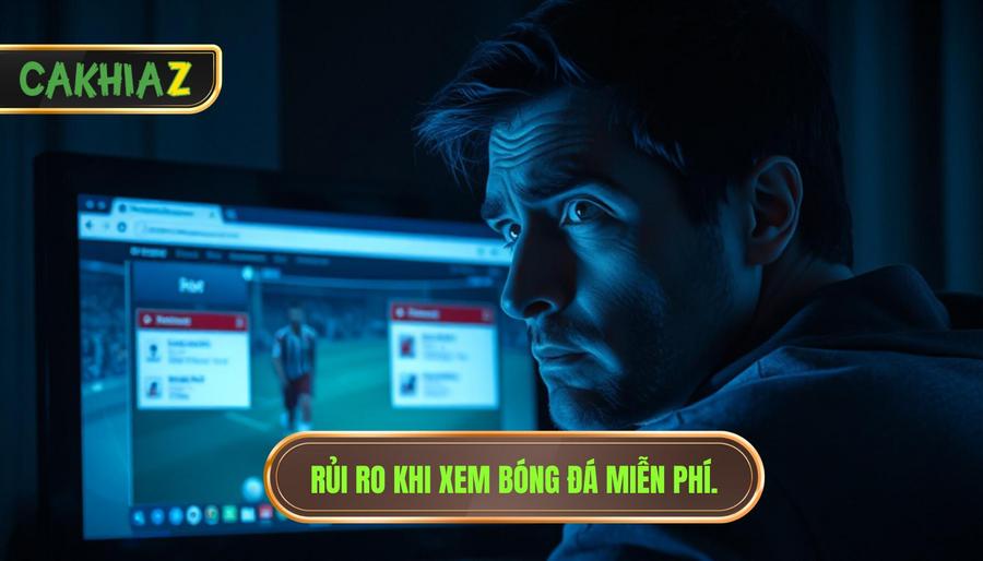 3. Rủi ro khi xem bóng đá miễn phí.