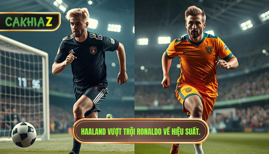 Haaland vượt trội Ronaldo về hiệu suất